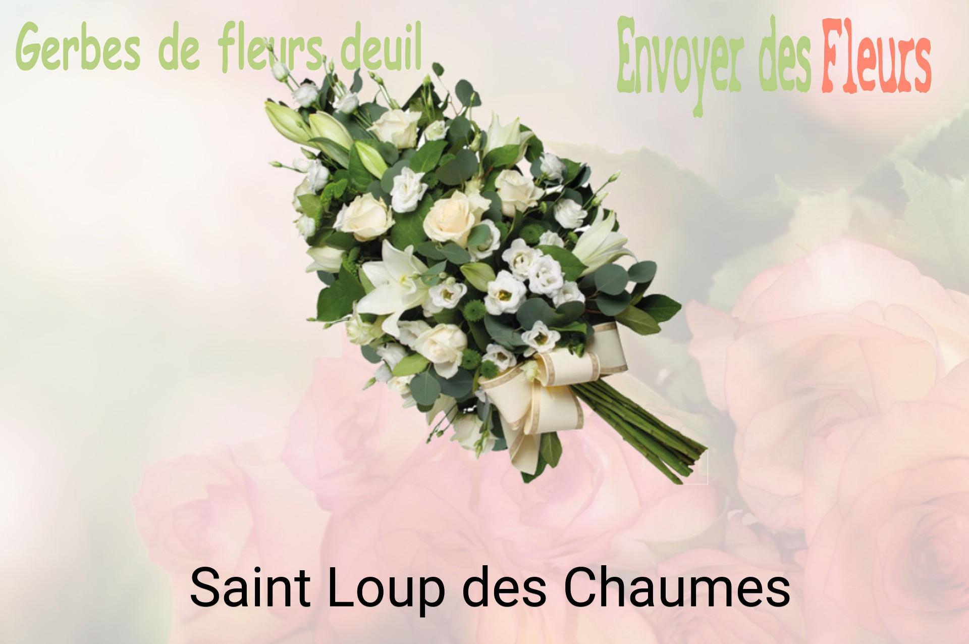 Gerbe de fleurs de deuil livrée à Saint-Loup-des-Chaumes